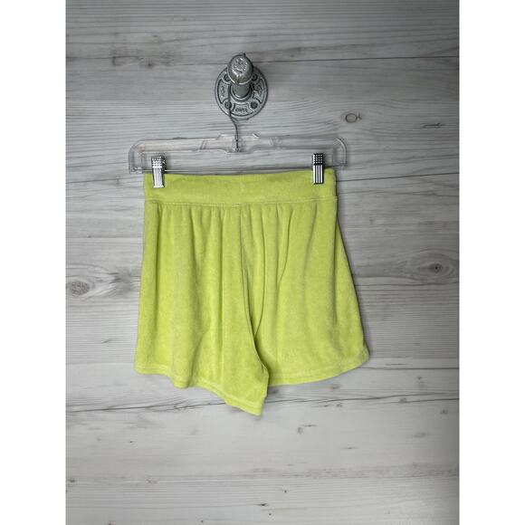 Old Navy Shorts Womens XS Lime Green Terry Cloth Elastic Waist Pockets Lounge - Picture 6 of 9